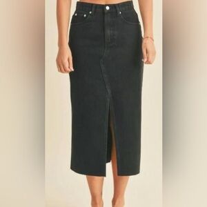 Classic Black Midi Skirt